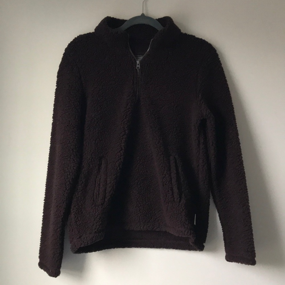 maroon/burgundy sherpa